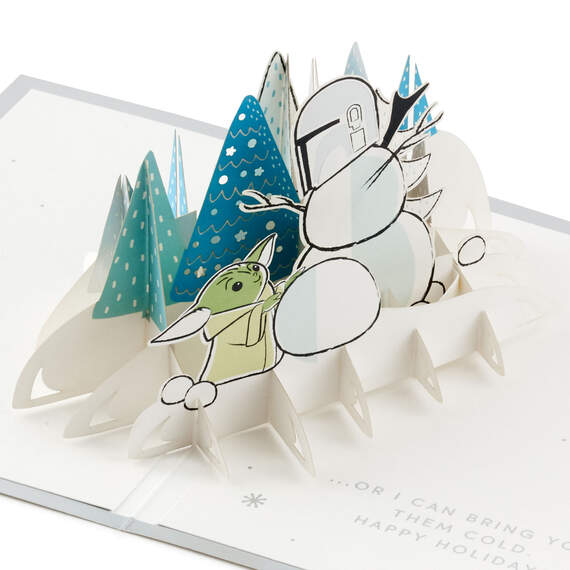 Star Wars: The Mandalorian™ Grogu™ Warm Wishes 3D Pop-Up Holiday Card, , large image number 1