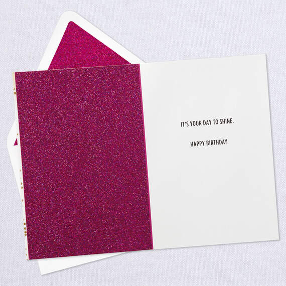 Your Day To Shine Glittery Birthday Card, , large image number 3