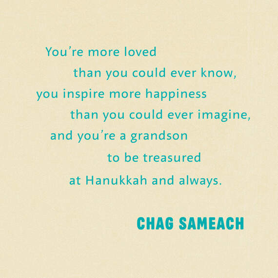 A Grandson To Be Treasured Hanukkah Card, , large image number 2