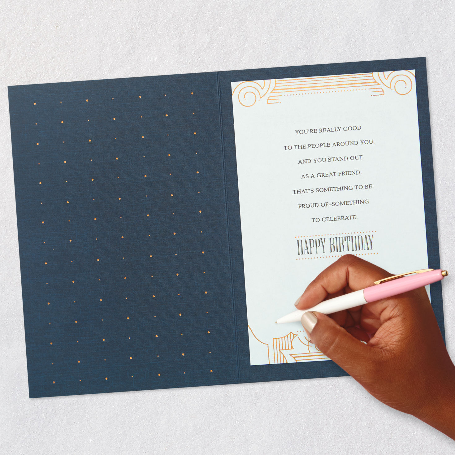 Good Man Good Heart Birthday Card for Him Signing card image number 6