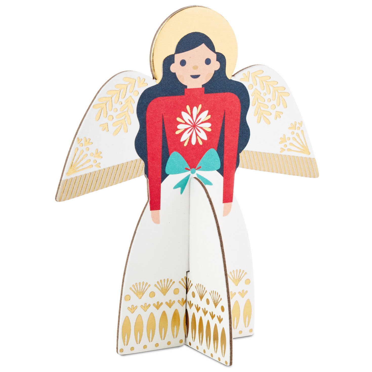 Removable Angel Decoration Christmas Card in Spanish attachment image number 7