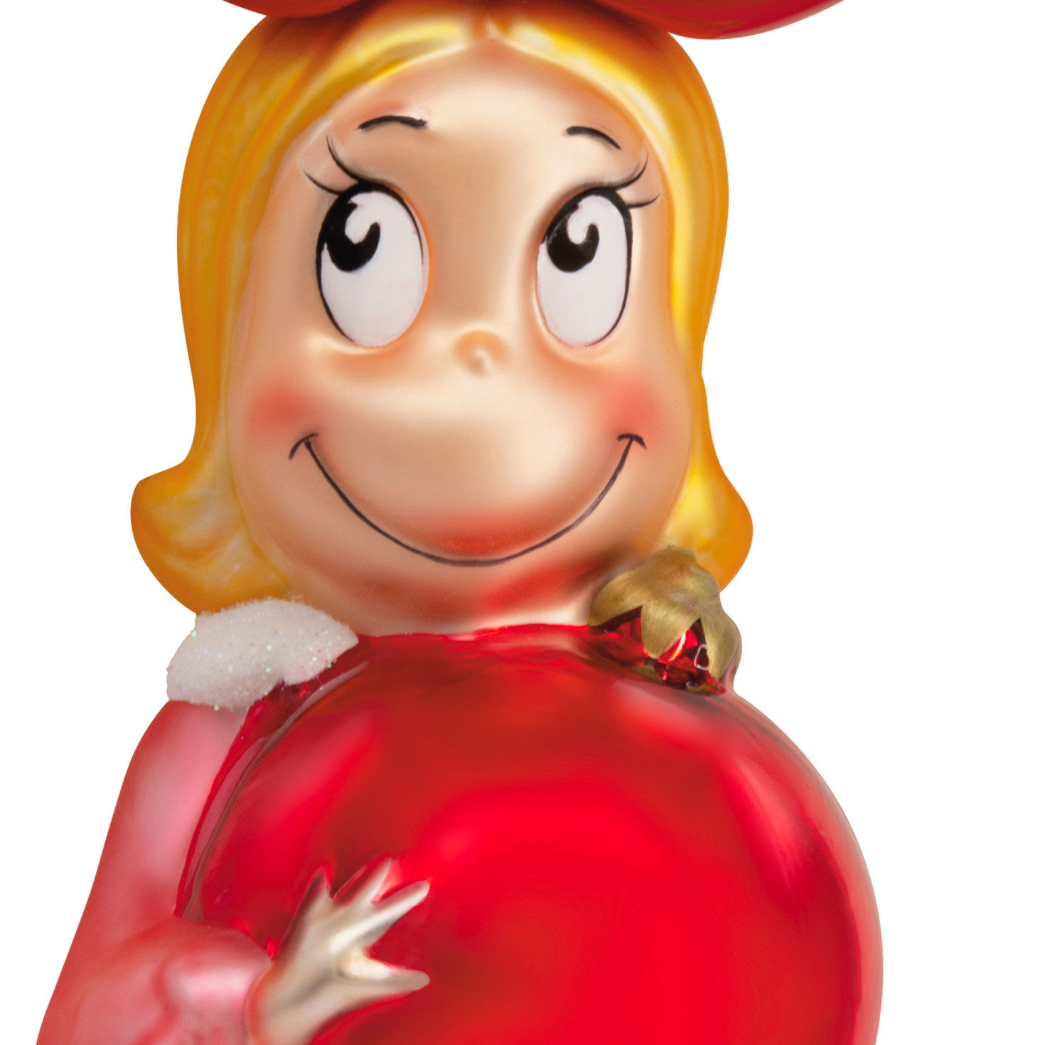 Dr. Seuss's How the Grinch Stole Christmas!&trade; Cindy-Lou Who With Ornament Blown Glass Hallmark Ornament, , large image number 4