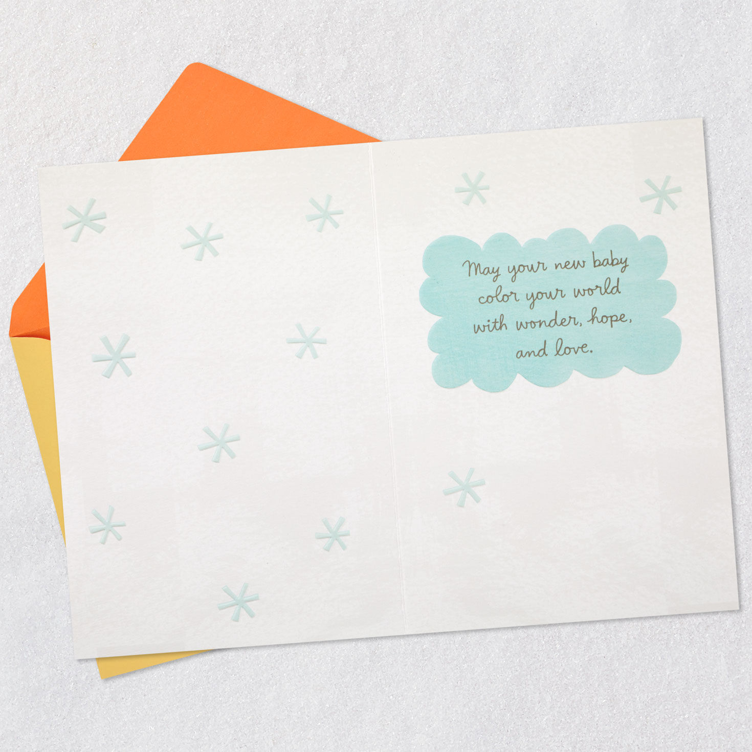 Sun and Cloud With Rainbow Streamers New Baby Card  image number 3