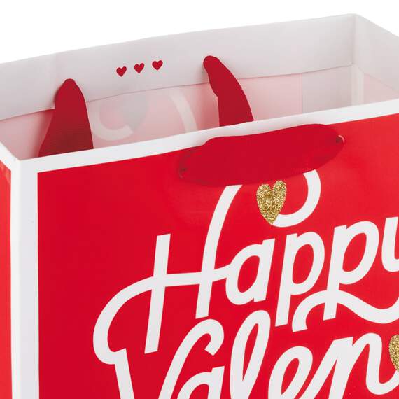 9.6" Happy Valentine's Day Script Gift Bag, , large image number 5