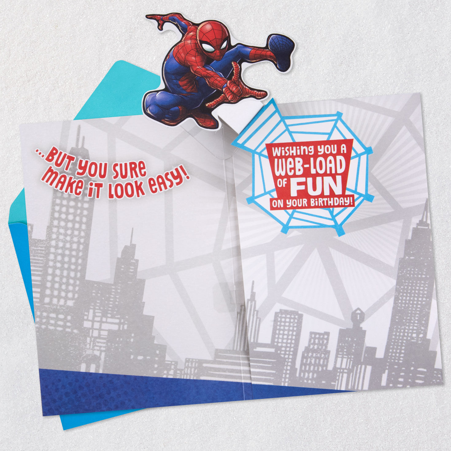 Spider-Man Musical Pop-Up Birthday Card for Grandson Card Front image number 2
