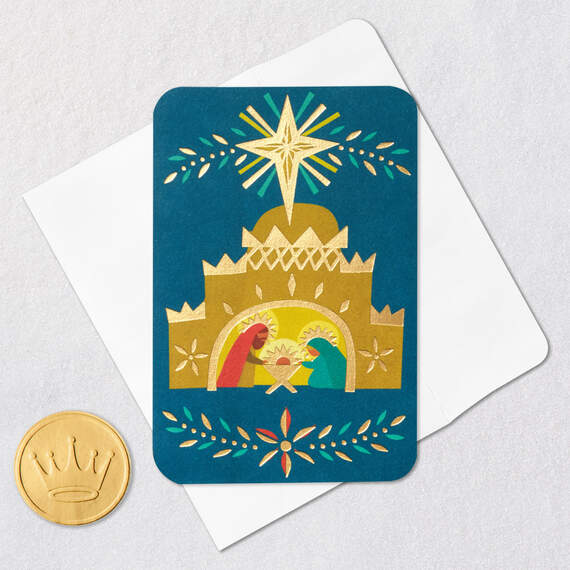 3.25" Mini Nativity Scene Christmas Card, , large image number 5