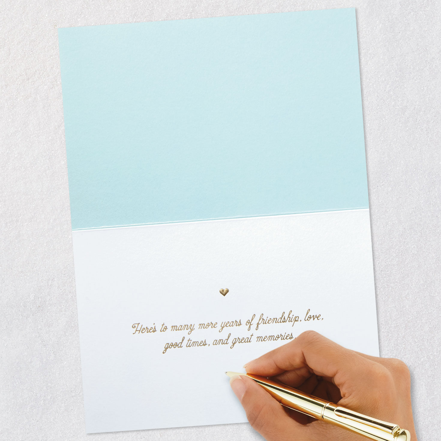 Rings, Balloons, Presents, Hearts on Mint Green Anniversary Card Signing card image number 6