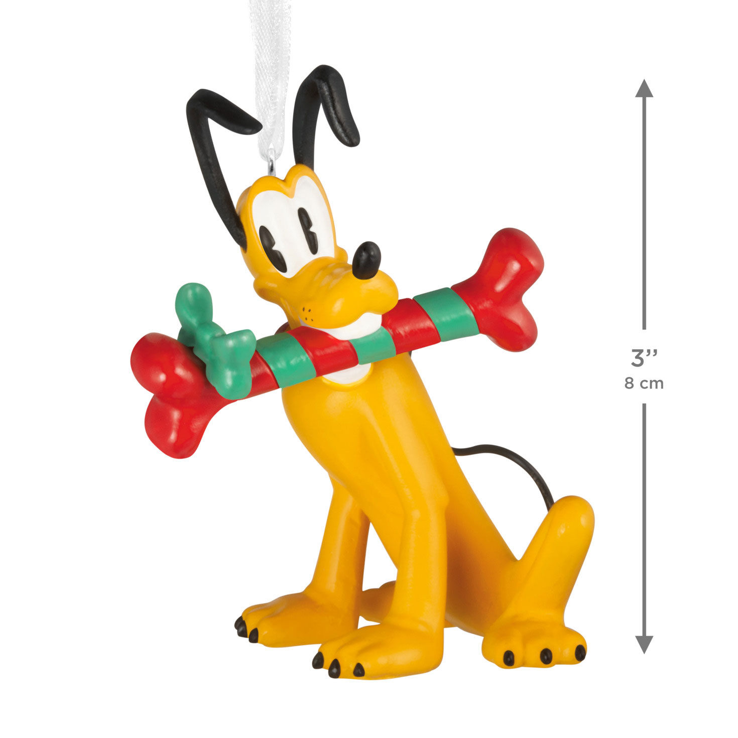 Disney Pluto With Dog Bone Gift Christmas Ornament measurement image number 3