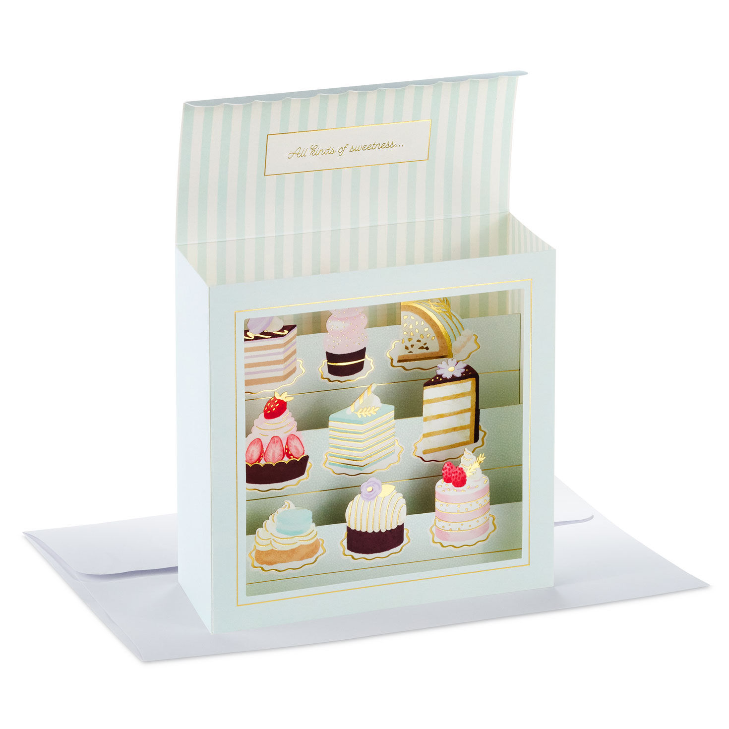 Retro Dessert Case 3D Pop-Up Birthday Card