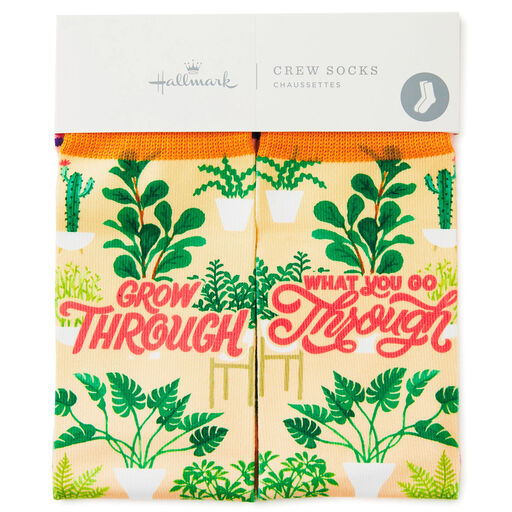 Grow Through Plants Fun Crew Socks, 