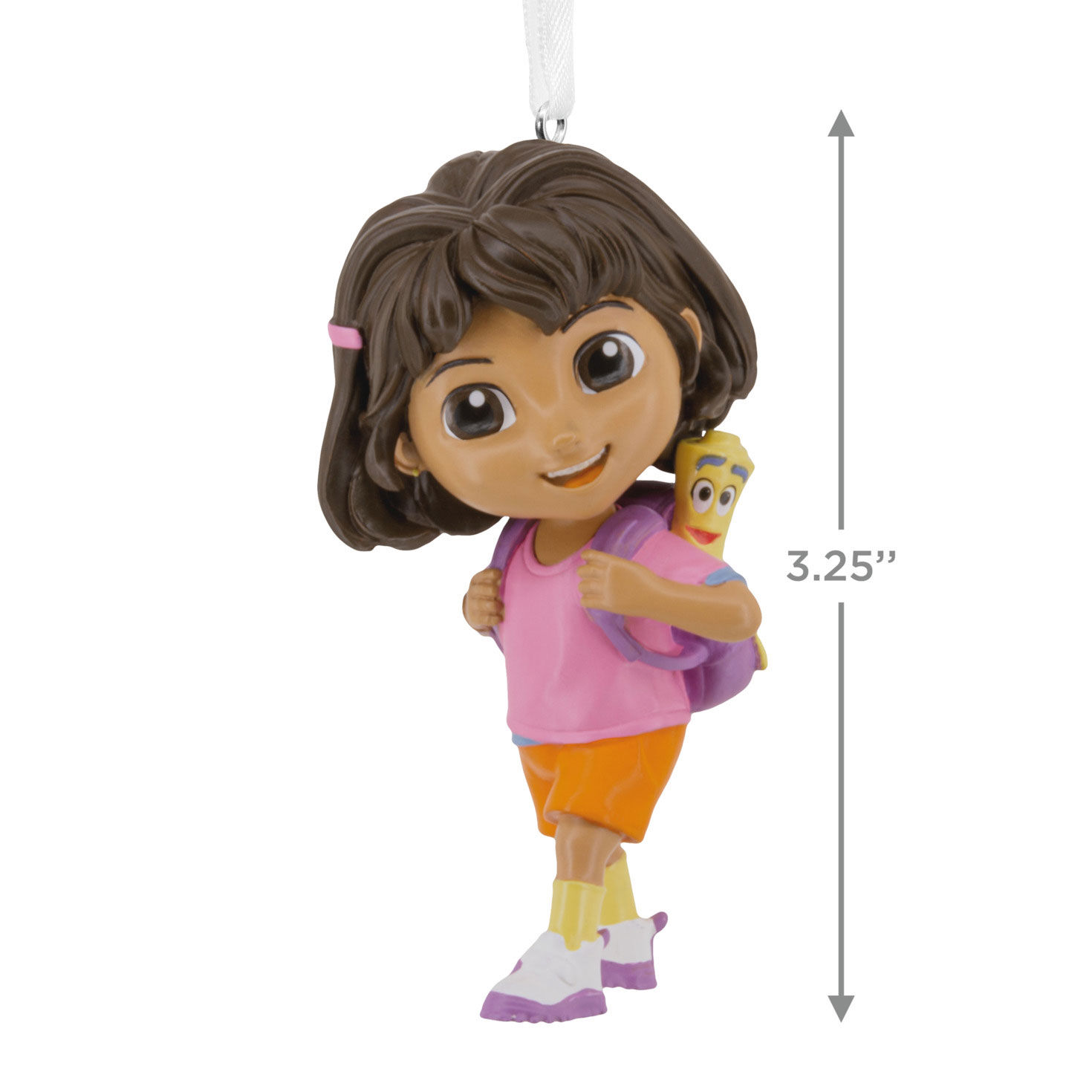Dora the Explorer With Backpack Christmas Ornament measurement image number 3