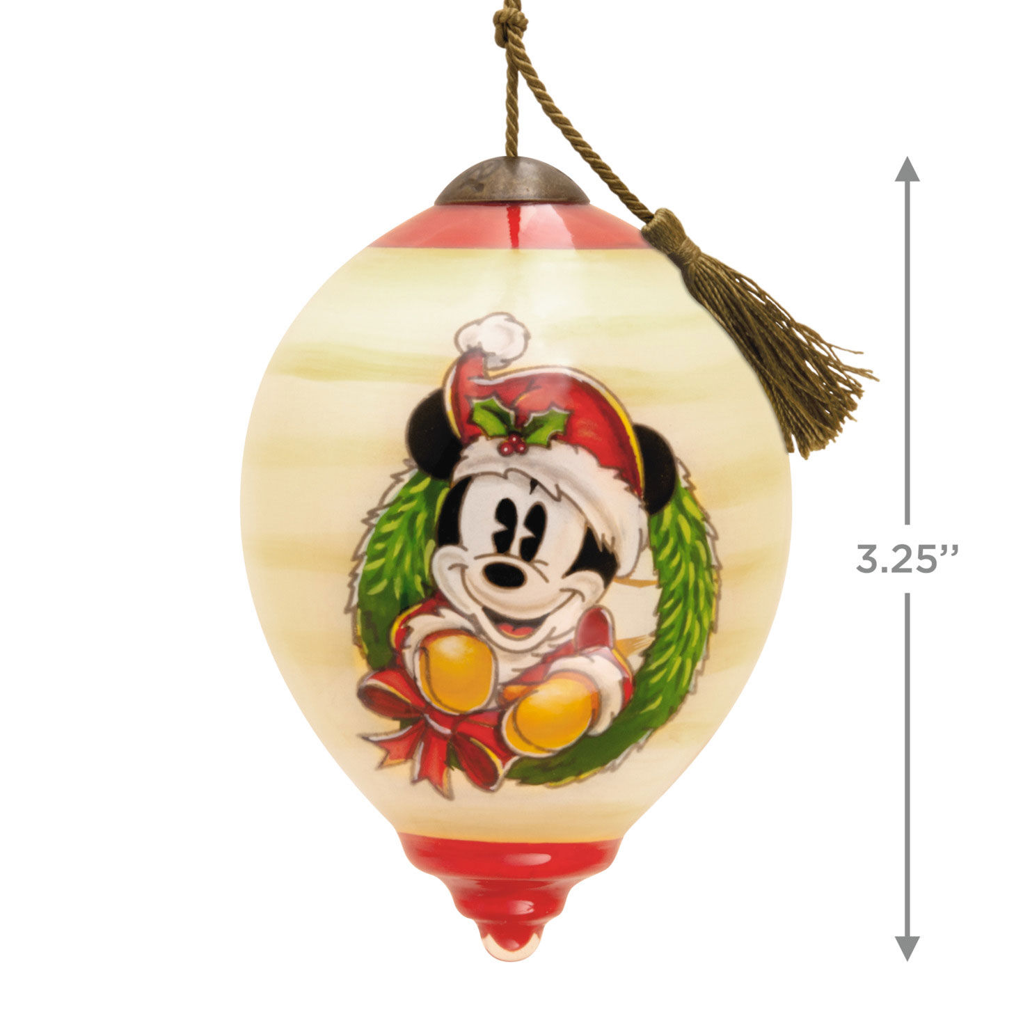 Disney Ne'Qwa Art® Mickey Mouse Hand-Painted Glass Hallmark Ornament for only USD 40.49 | Hallmark