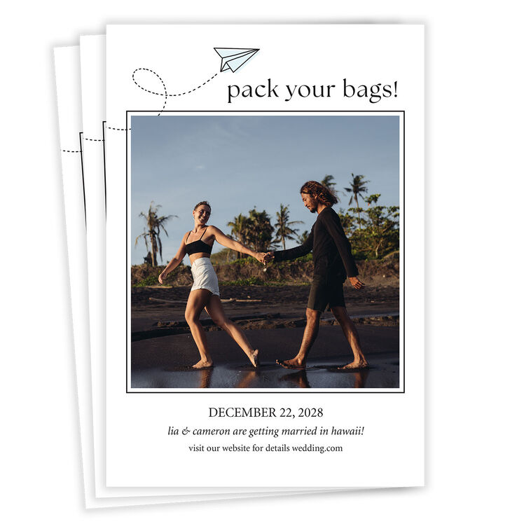 Pack Your Bags Flat Wedding Save the Date