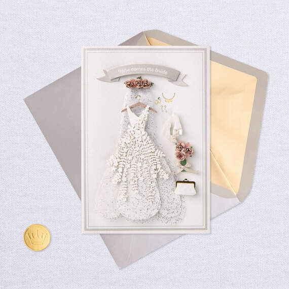 Here Comes the Bride Wedding Card, , large image number 5