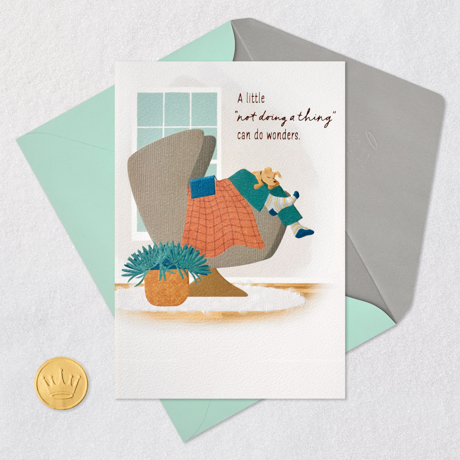 Not Doing a Thing Get Well Card, , large image number 5