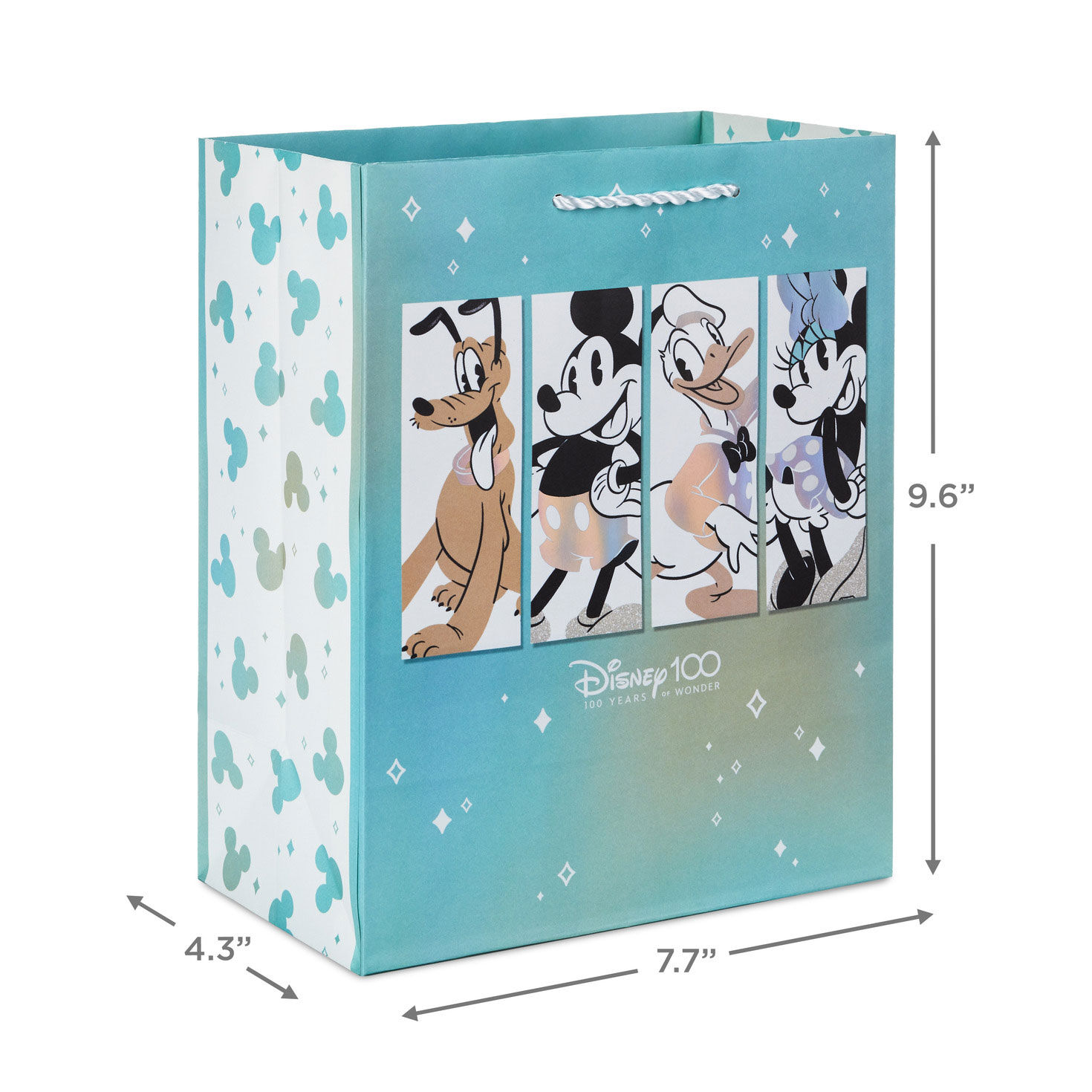 9.6" Disney 100 Years of Wonder Mickey and Friends Medium Gift Bag, , large image number 3