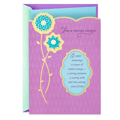 A Happy Marriage Religious Anniversary Card, 