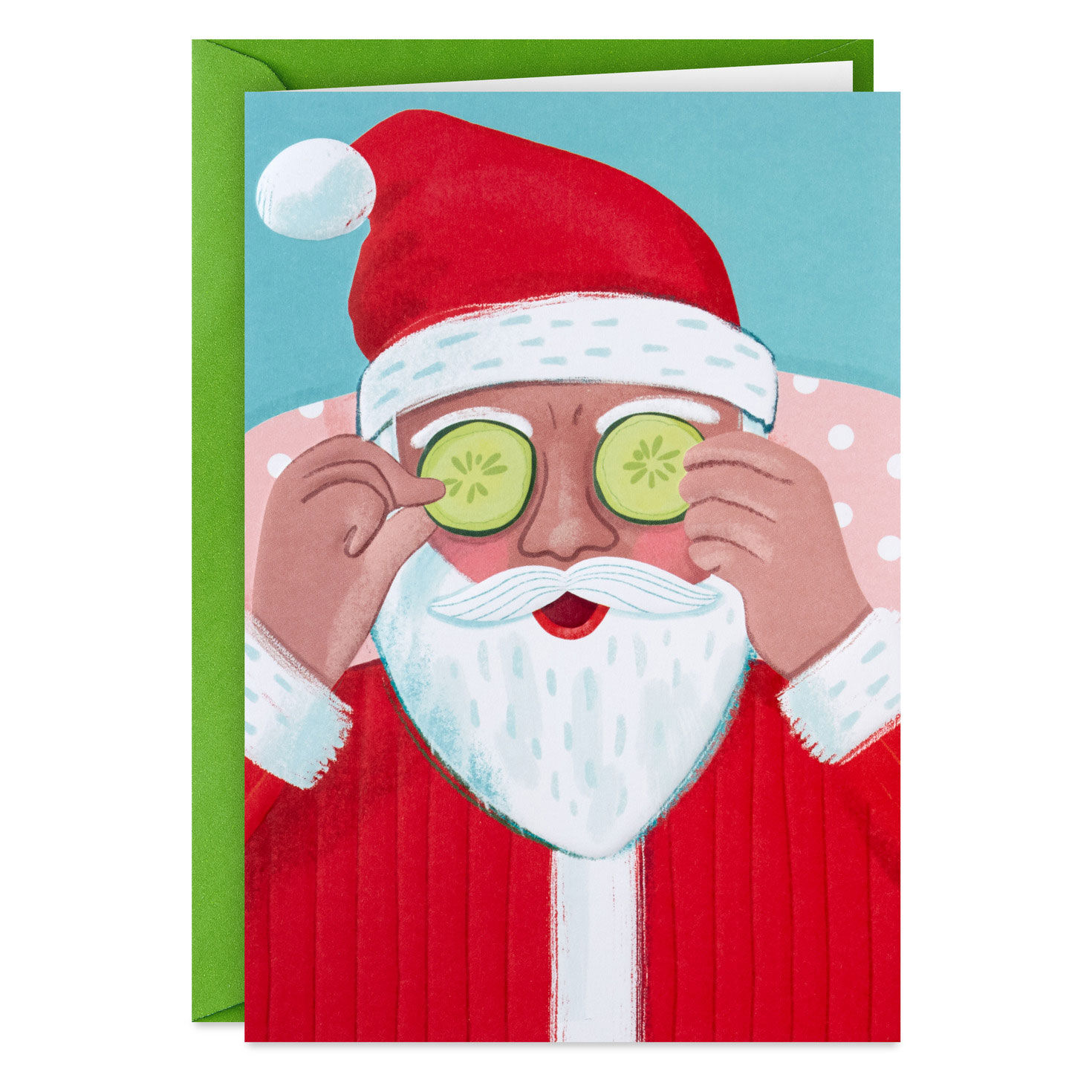 Self-Care Santa Packaged Christmas Cards, Set of 5, , large image number 2