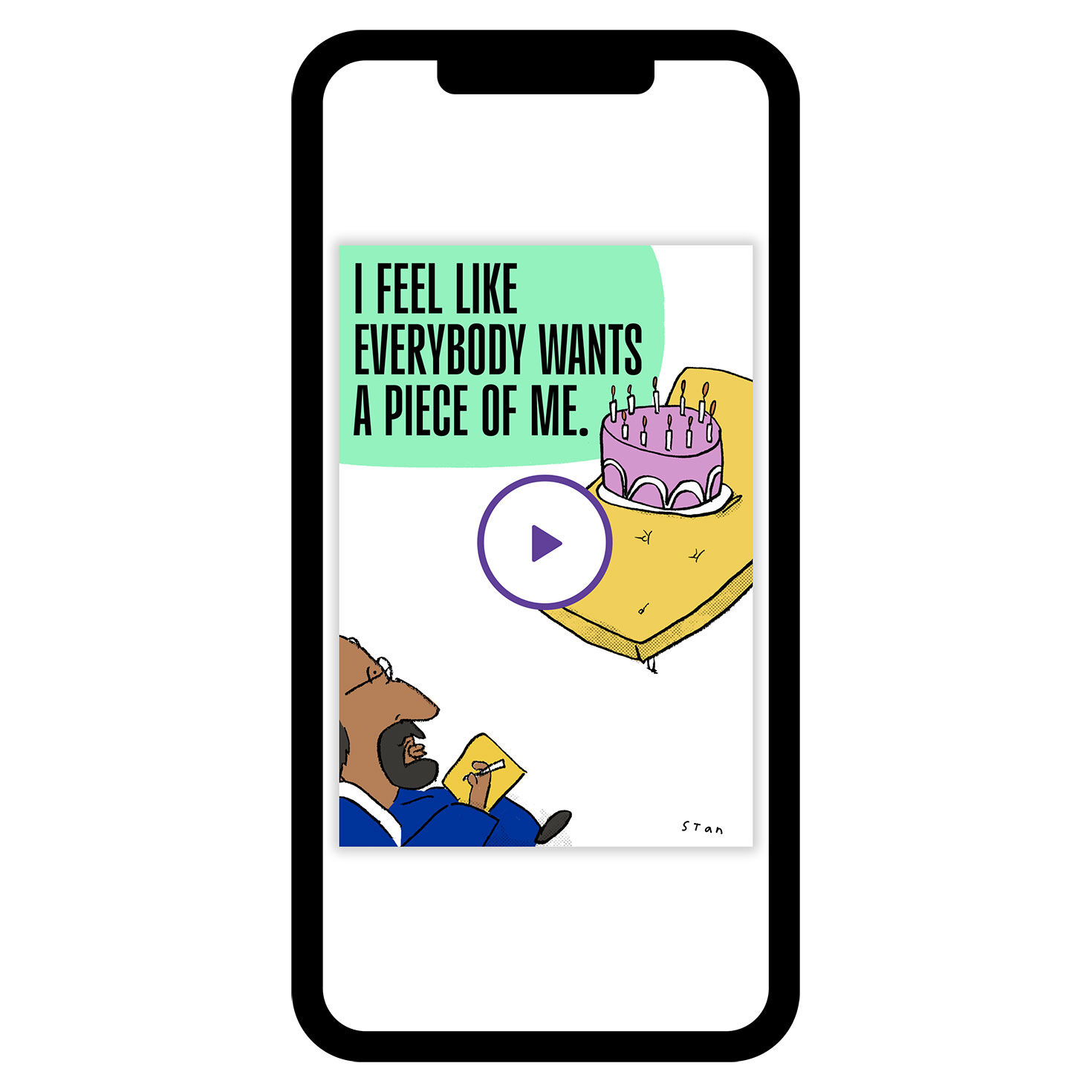 Everybody Wants a Piece Funny Custom Birthday eCard
