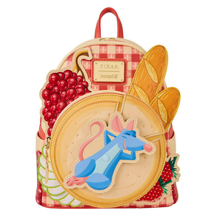 disney food mini backpack Loungefly Pixar Ratatouille Cooking Pot Standard Featuring an allover print of treats shaped like Mickey Mouse and Minnie Mouse New 'Ratatouille' Food Loungefly Mini