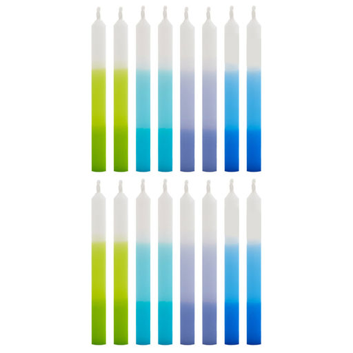 Cool Ombré Stripe Birthday Candles, Set of 16, Cool