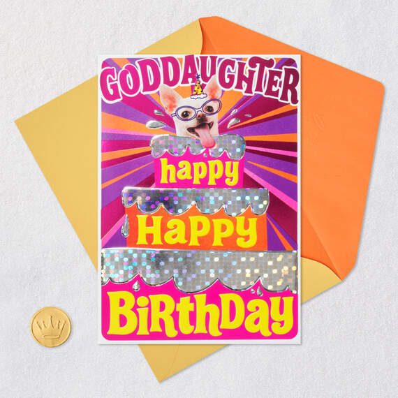 Fun and Sweet Birthday Card for Goddaughter, , large image number 6