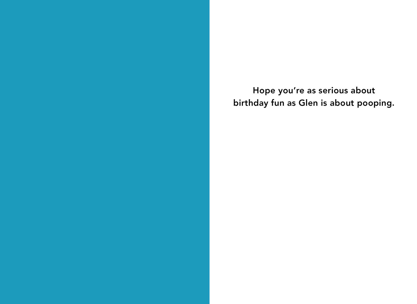 Serious About Staying Regular Funny Birthday Card