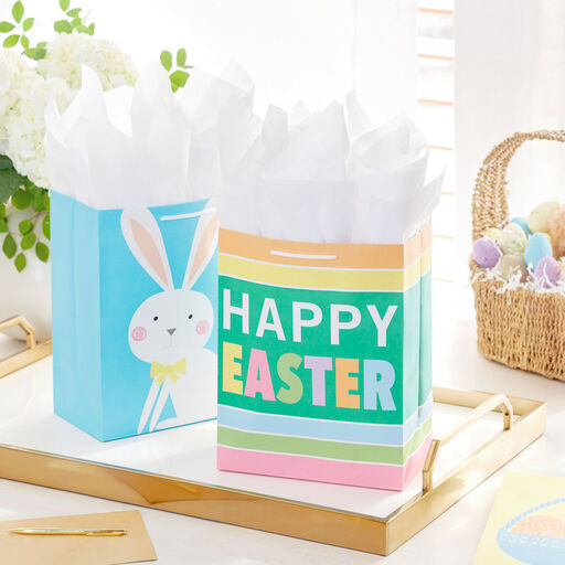 11.5" Easter Fun 3-Pack Assorted Large Gift Bags, 