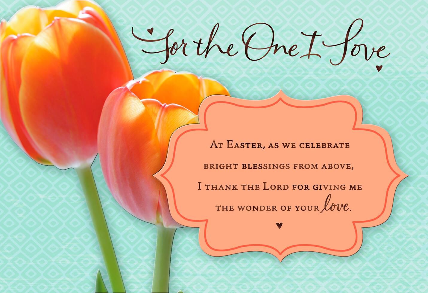 Precious Love Romantic Easter Card