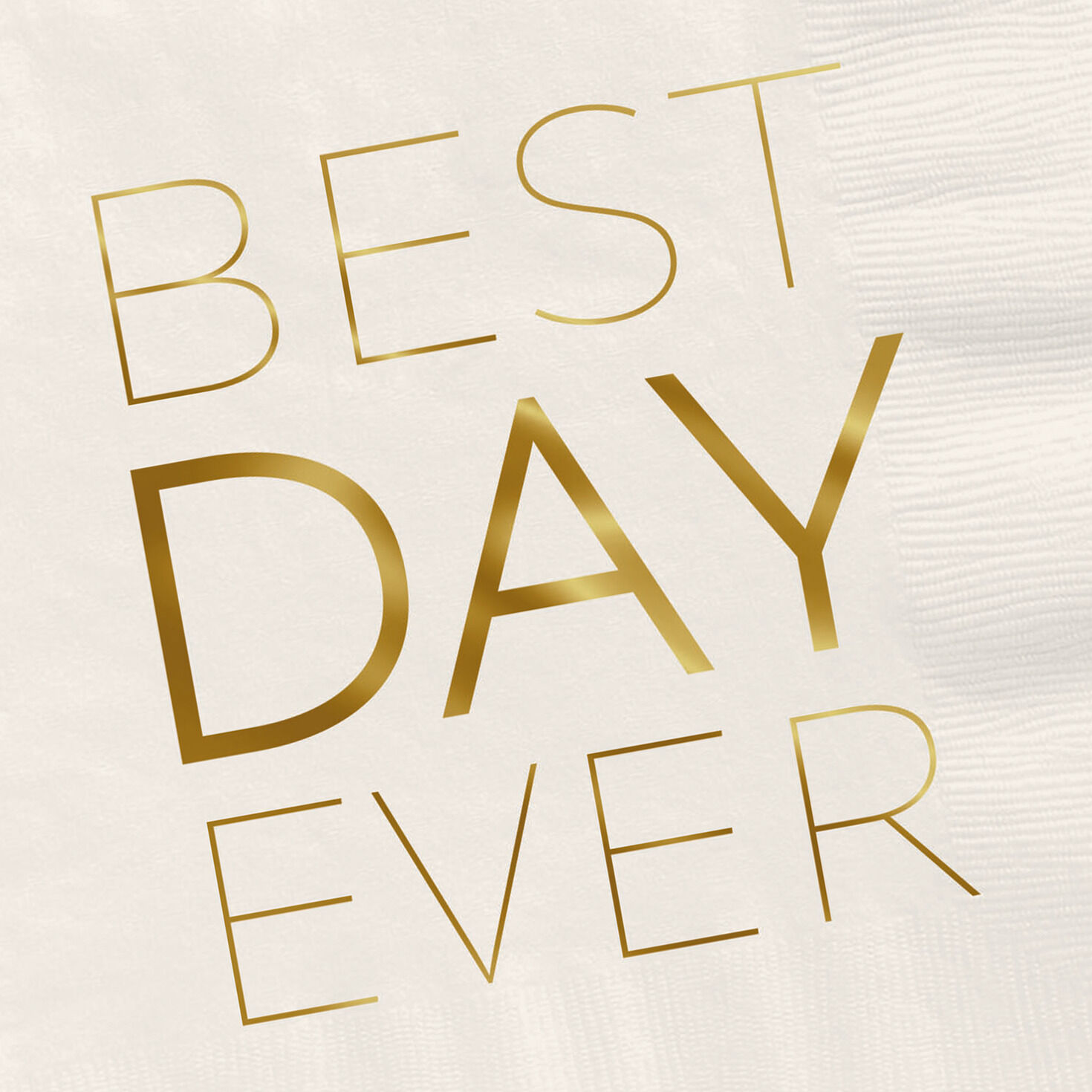 Ivory "Best Day Ever" Cocktail Napkins, Set of 16 for only USD 4.49 | Hallmark