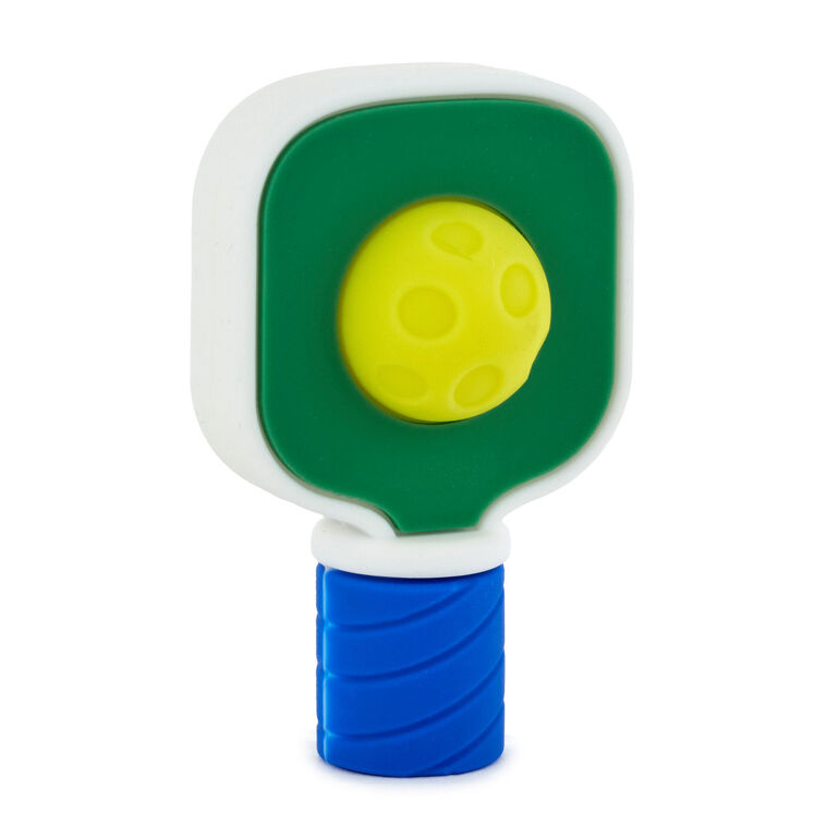 Charmers Pickleball Paddle and Ball Silicone Charm, 2" H