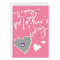 Pink White Hearts Personalized Mother's Day Card Card Front indicating personalization image number 3