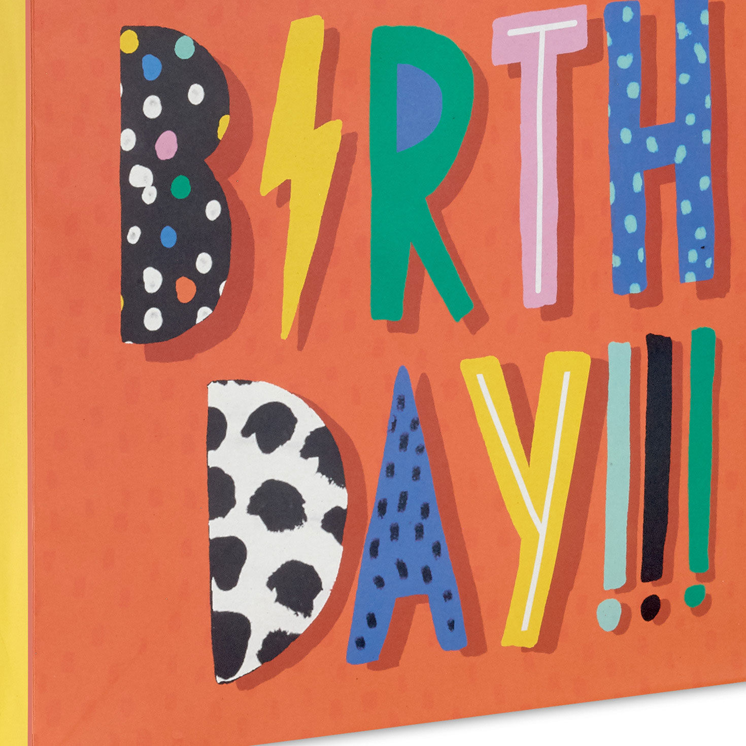 Patterned Birthday Wishes on Red Jumbo Gift Bag side detail image number 5