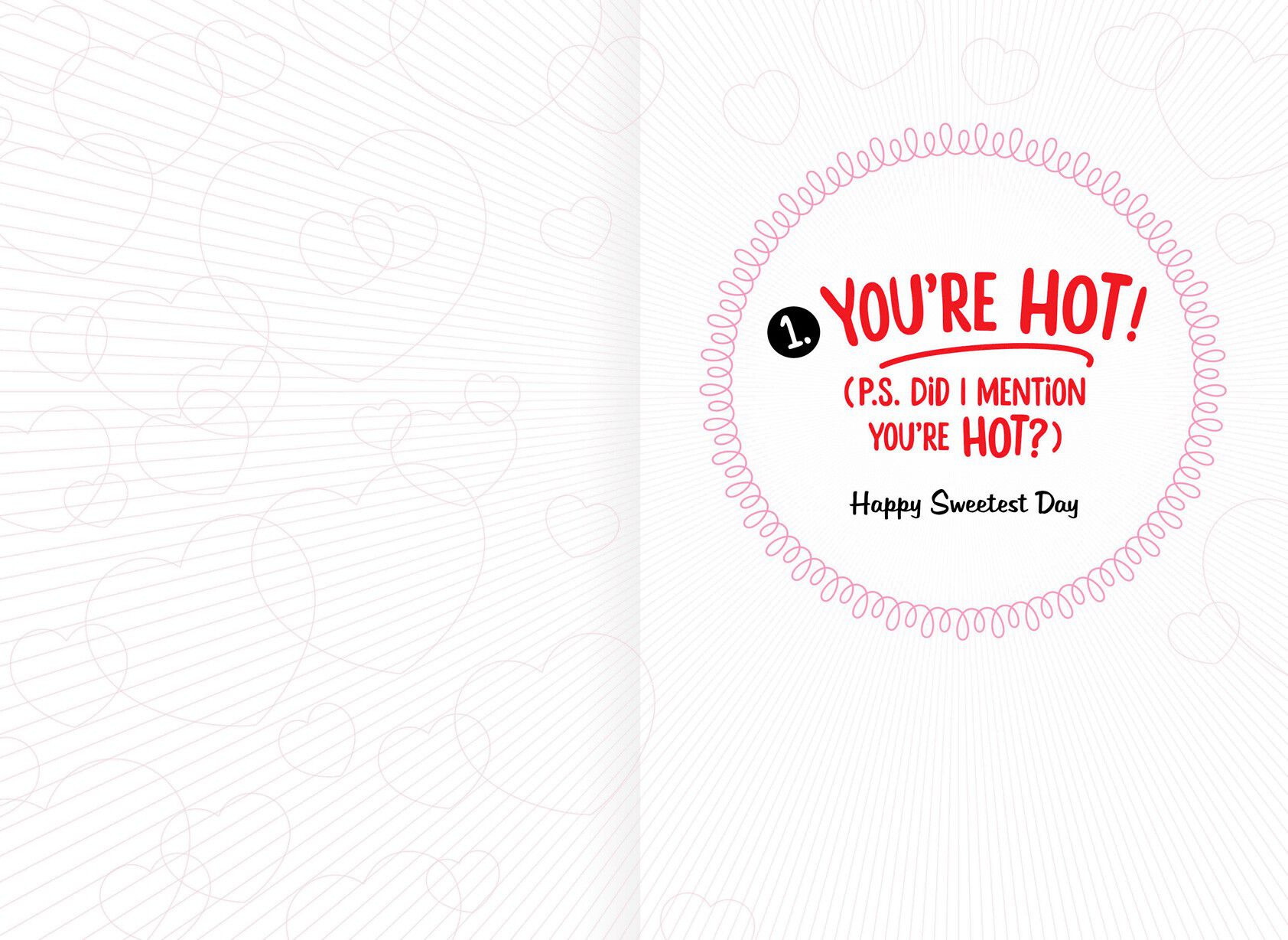 You're Hot! Funny Sweetest Day Card for Wife