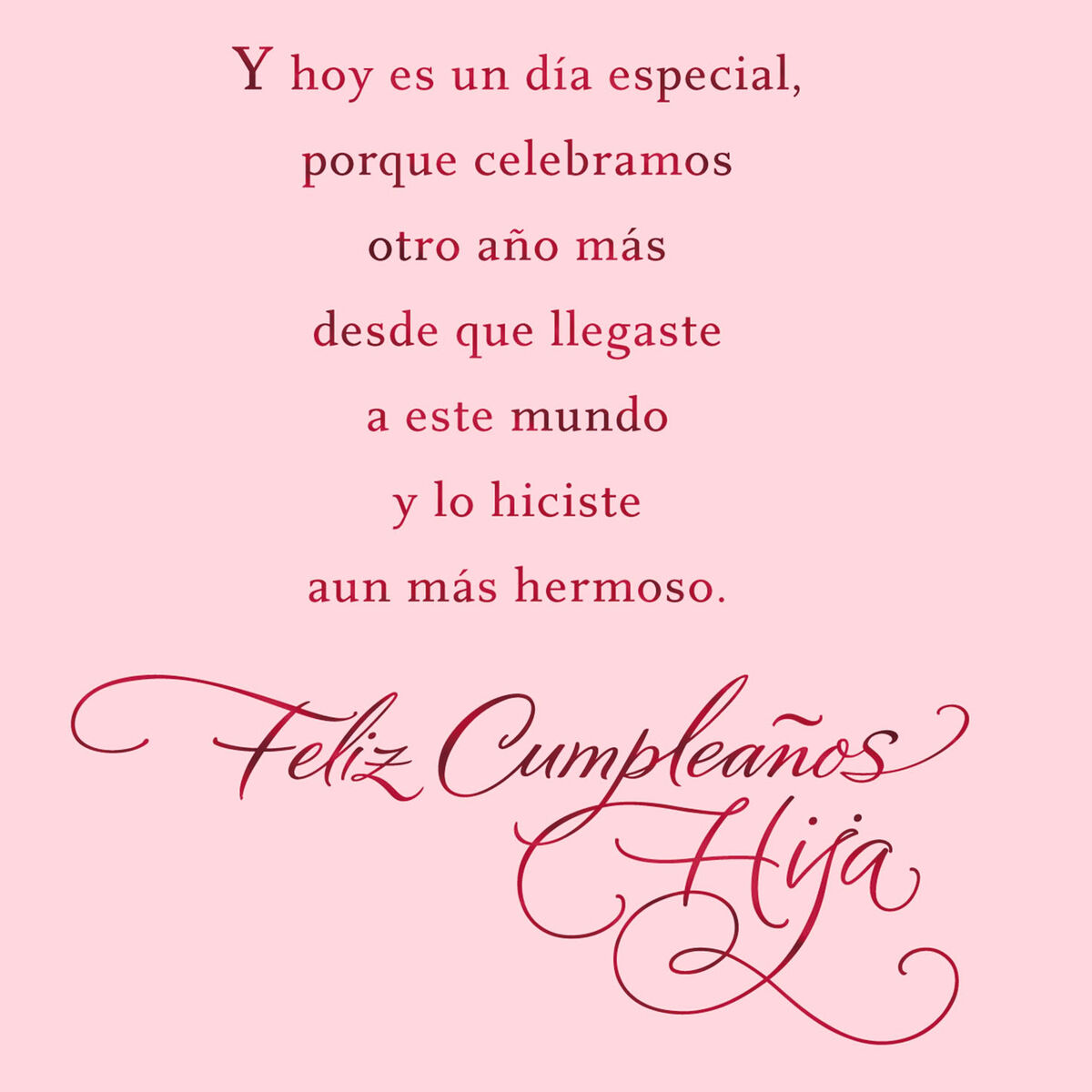 Spirit and Grace SpanishLanguage Birthday Card for Daughter Greeting