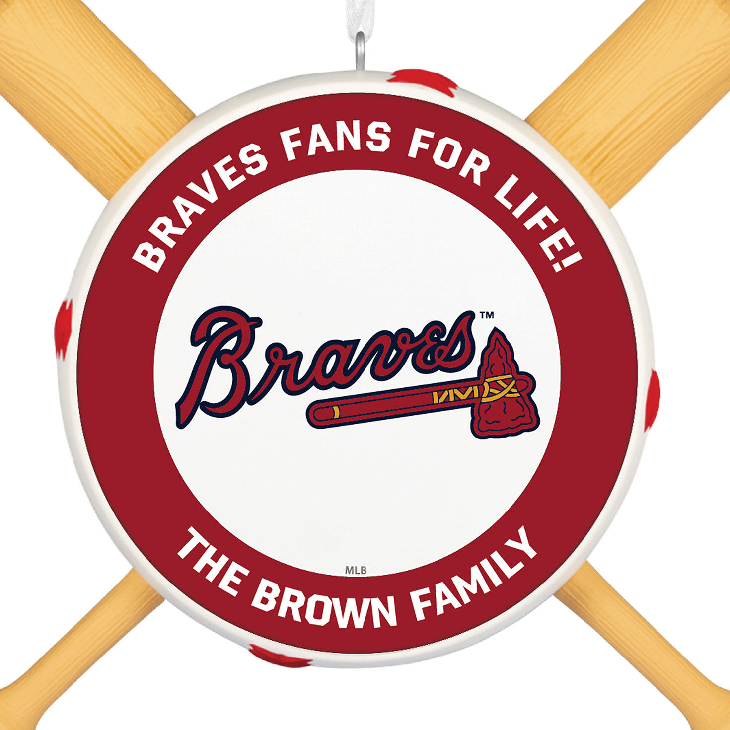 MLB Atlanta Braves™ Baseball Personalized Ornament, Custom Text for only USD 30.99 | Hallmark