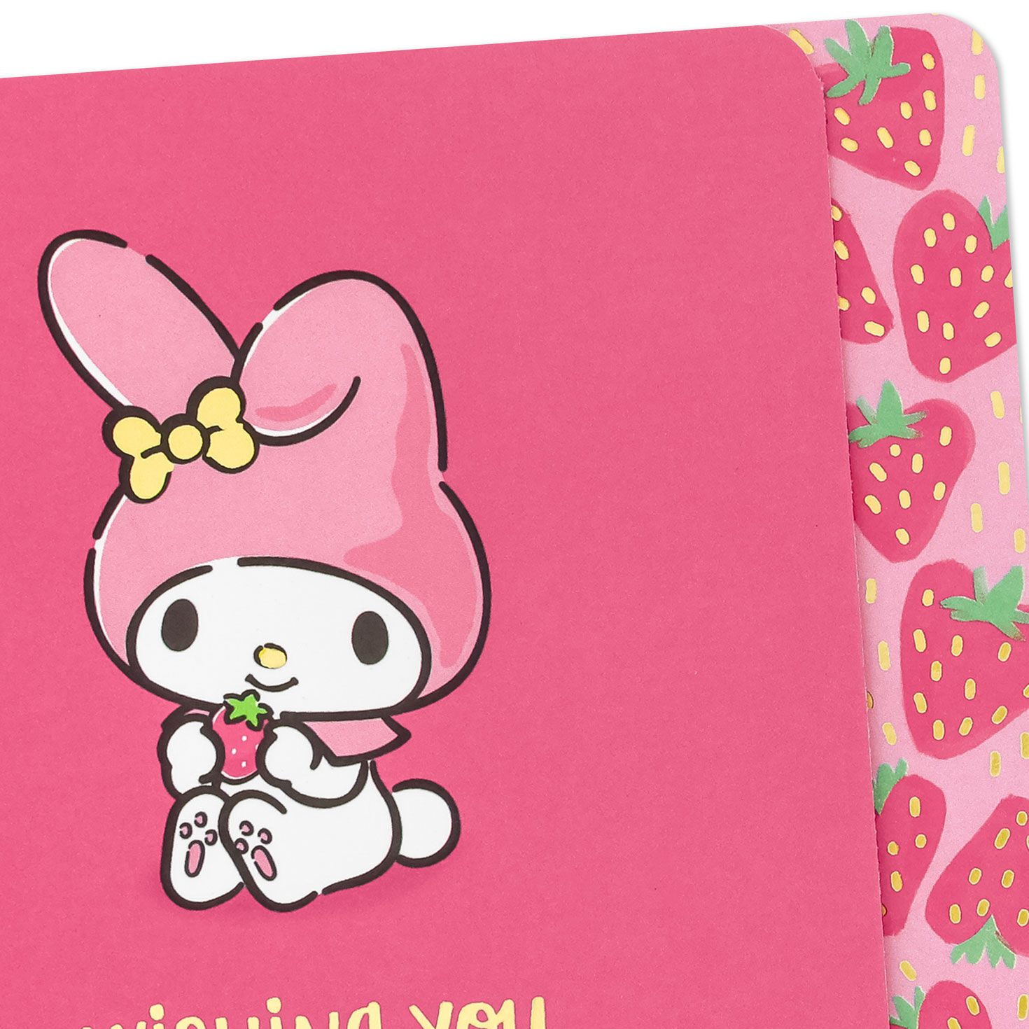 Pink My Melody Berry Birthday Card Card Front Detail image number 4