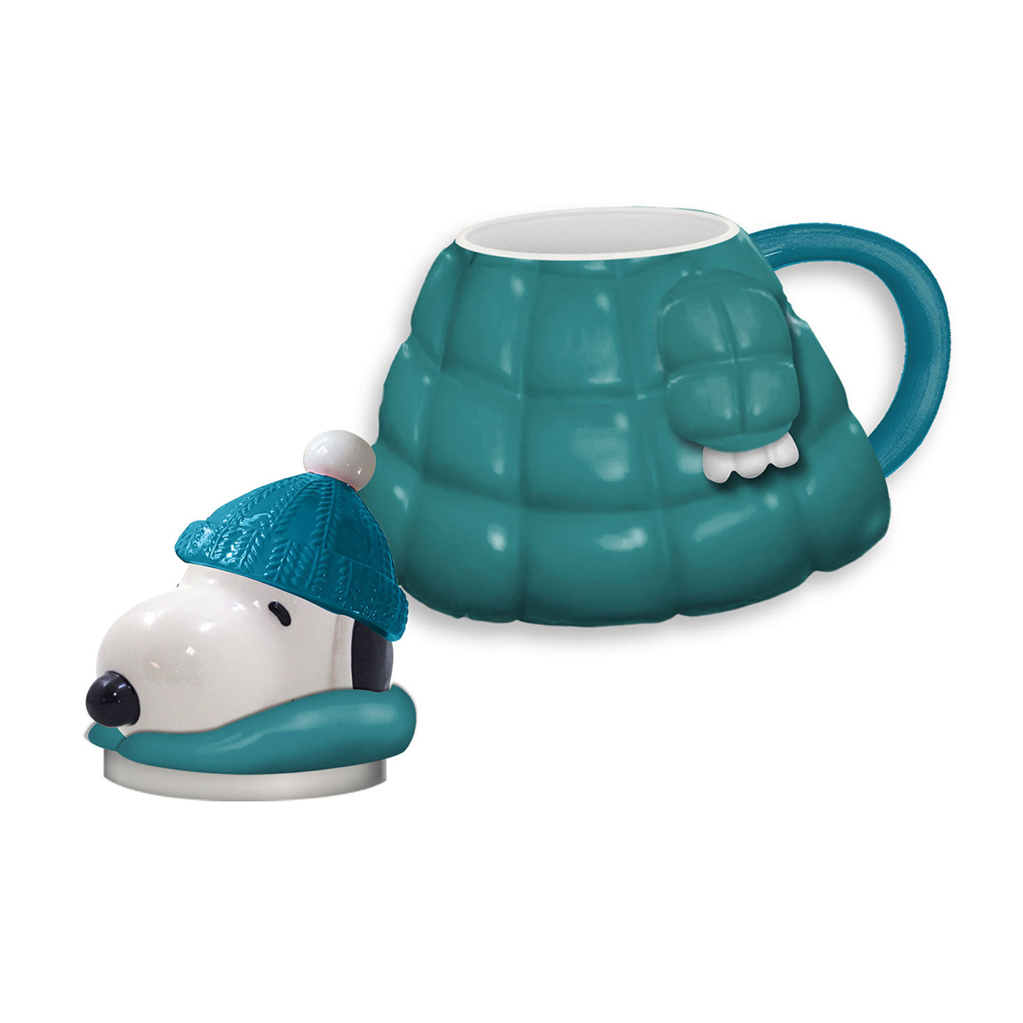 ICUP Peanuts Snoopy Puffer Jacket Ceramic Mug With Lid, 16 oz.