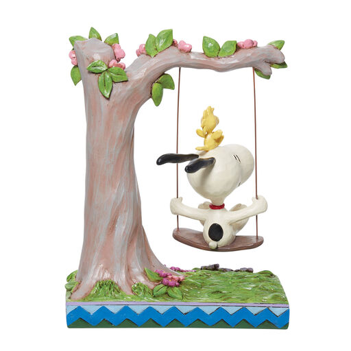 Jim Shore Peanuts Snoopy and Woodstock in Swing Figurine, 8", 