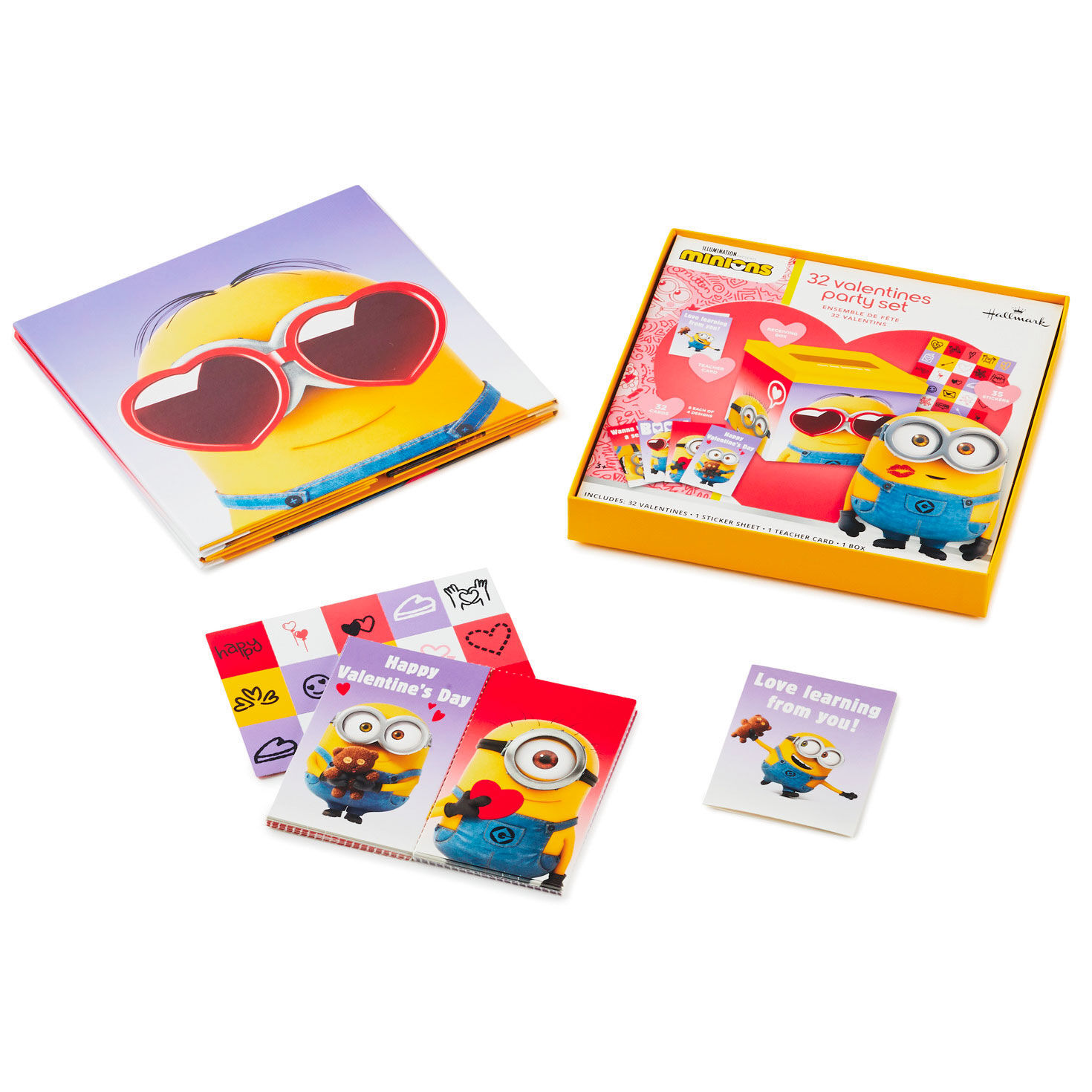 Minions Kids Classroom Valentines Kit With Cards, Stickers and Mailbox, , large image number 6