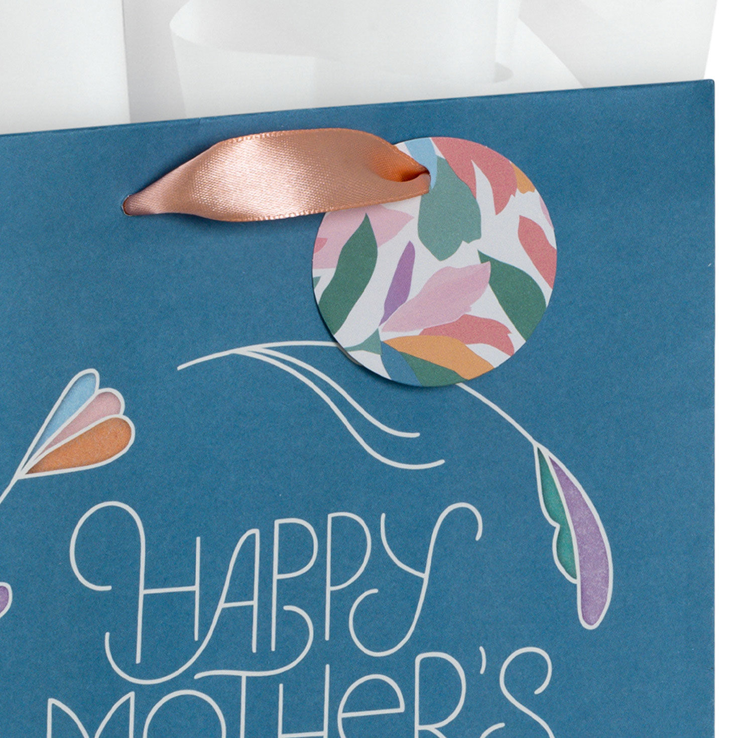 9.6" Happy Mother's Day Blue Floral Medium Gift Bag With Tissue Paper for only USD 6.79 | Hallmark