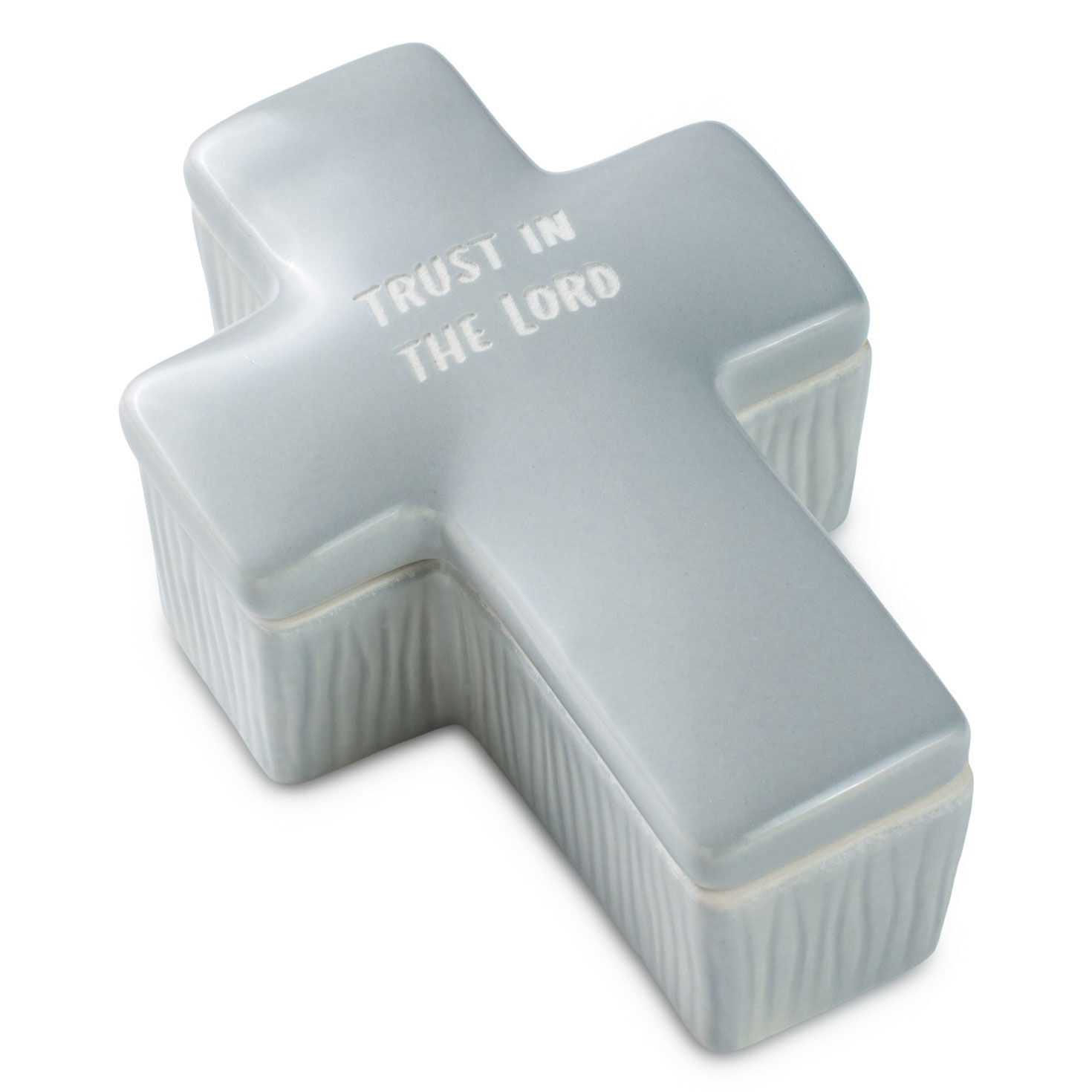 Confirmation Cross-Shaped Lidded Trinket Dish