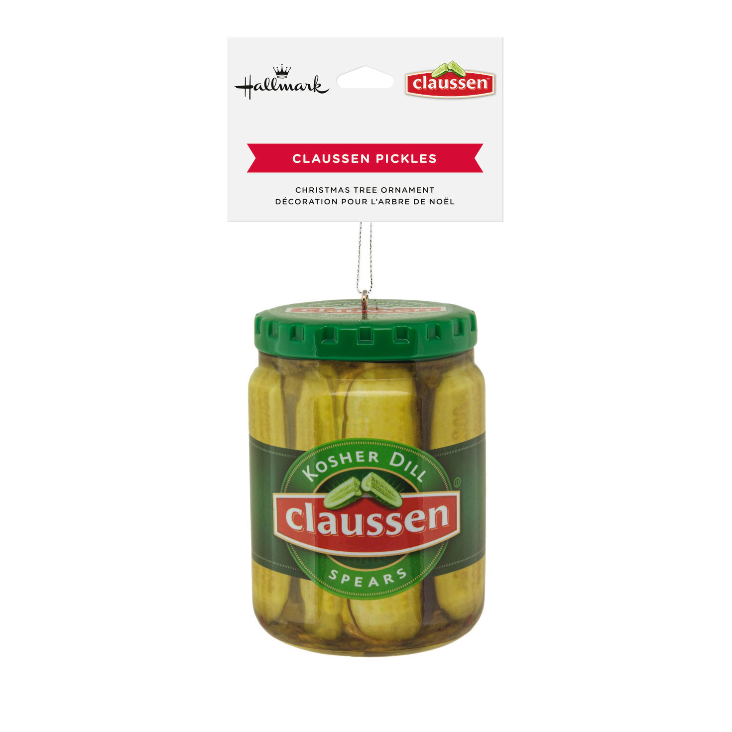Claussen Pickle Jar Christmas Ornament package front image number 7