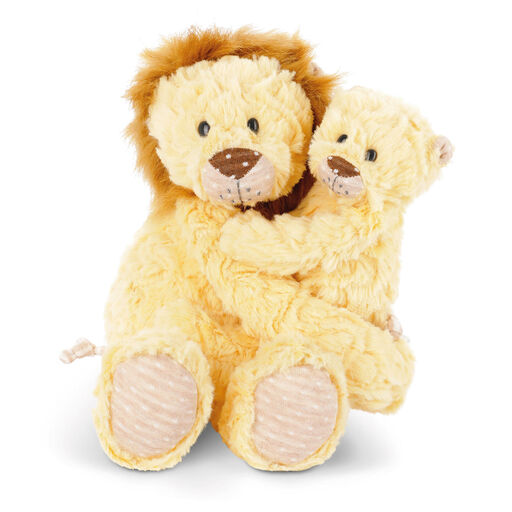 Demdaco Magnetic Lion & Baby Lion Plush, 