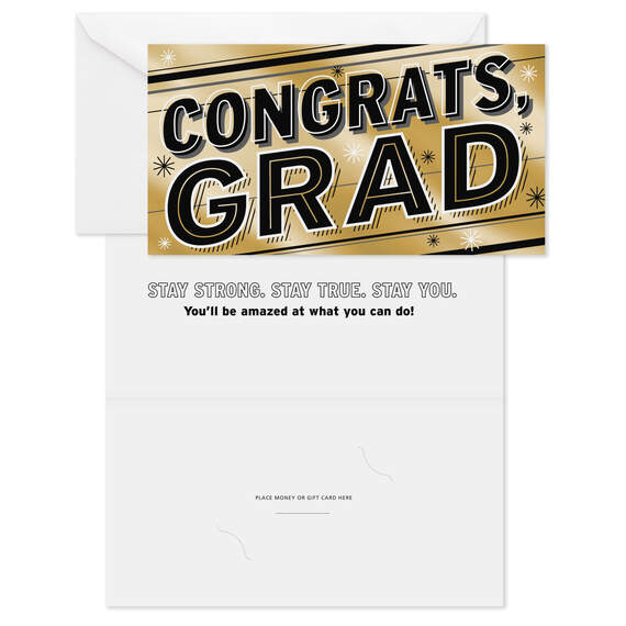 Gold and Black Money Holder Graduation Cards, Pack of 6, , large image number 2
