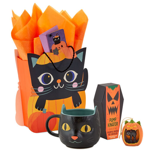 Black Cat Boo Time Halloween Gift Set, 