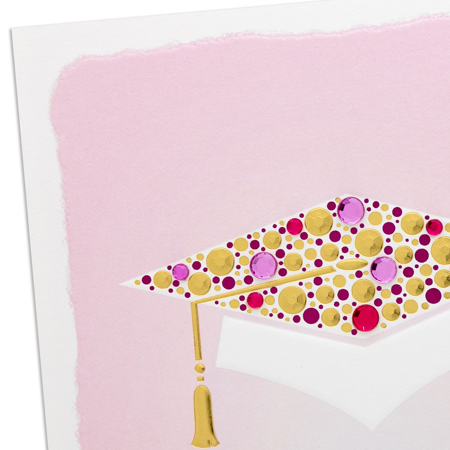 Sparkly Grad Cap High School Graduation Card for Her Card Front Detail image number 4
