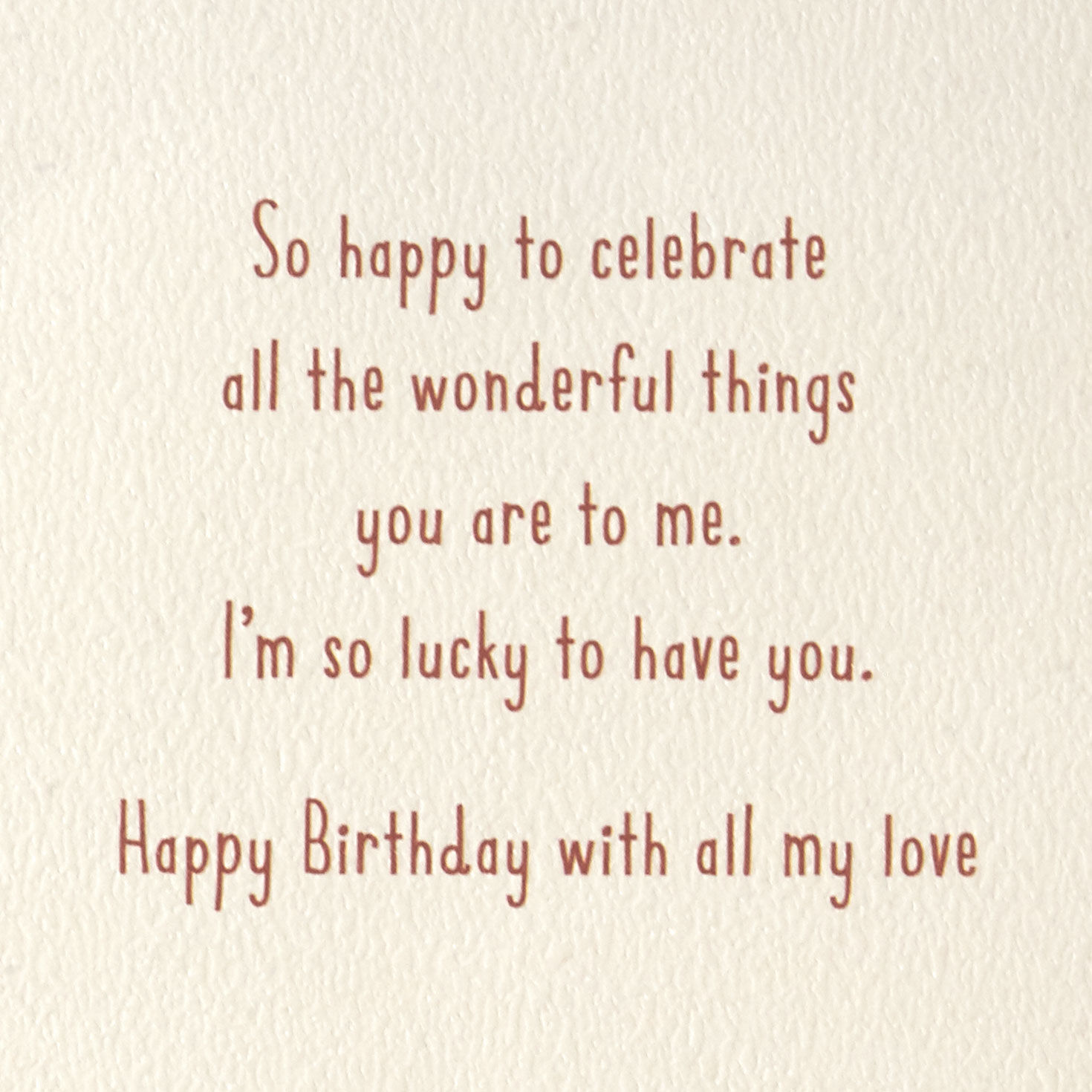 All the Wonderful Things You Are to Me Romantic Birthday Card for ...