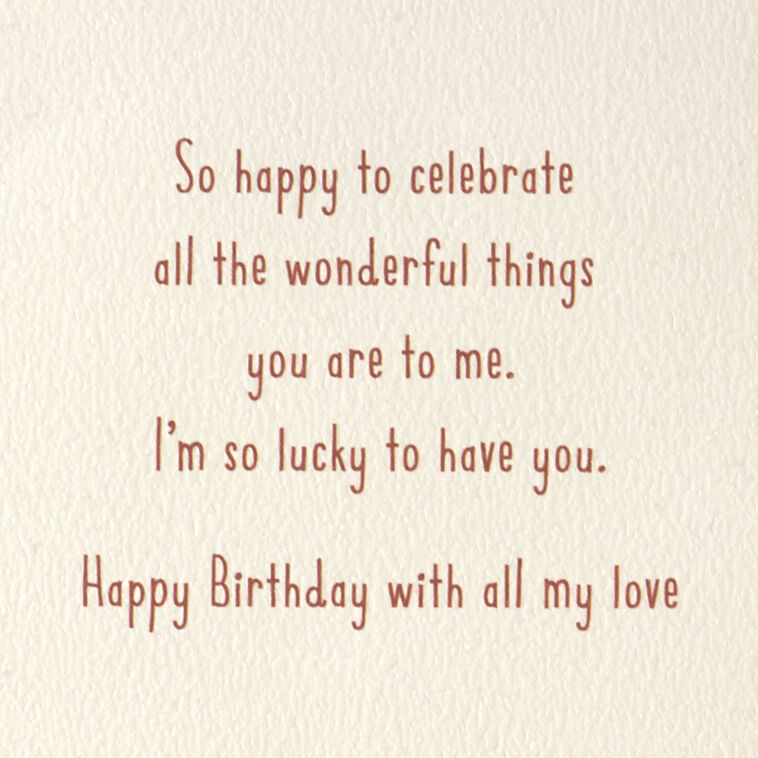 All the Wonderful Things You Are to Me Romantic Birthday Card for Husband, , large image number 2