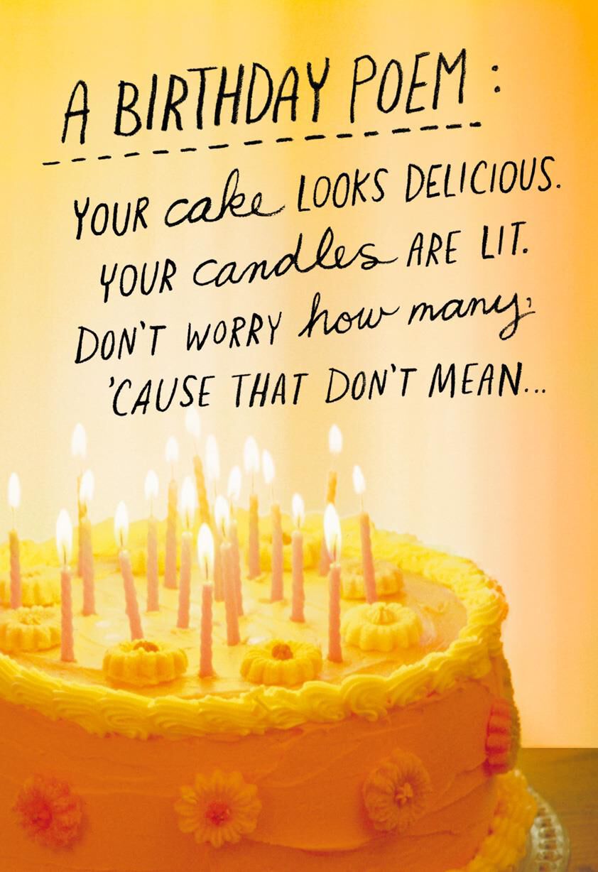 How Many Candles Poem Funny Birthday Card